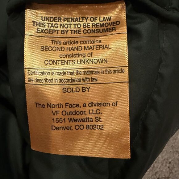 NEW NORTH FACE Big Aconcagua 3 Puffer Jacket 600 Fill Men 3X Green Outerwear - Picture 9 of 12